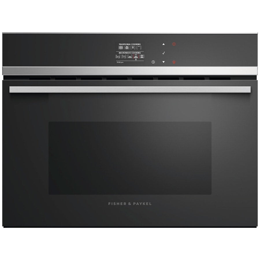 Fisher & Paykel 24" Series 9 Contemporary Compact Convection Speed Oven, Black Glass – OM24NDB1