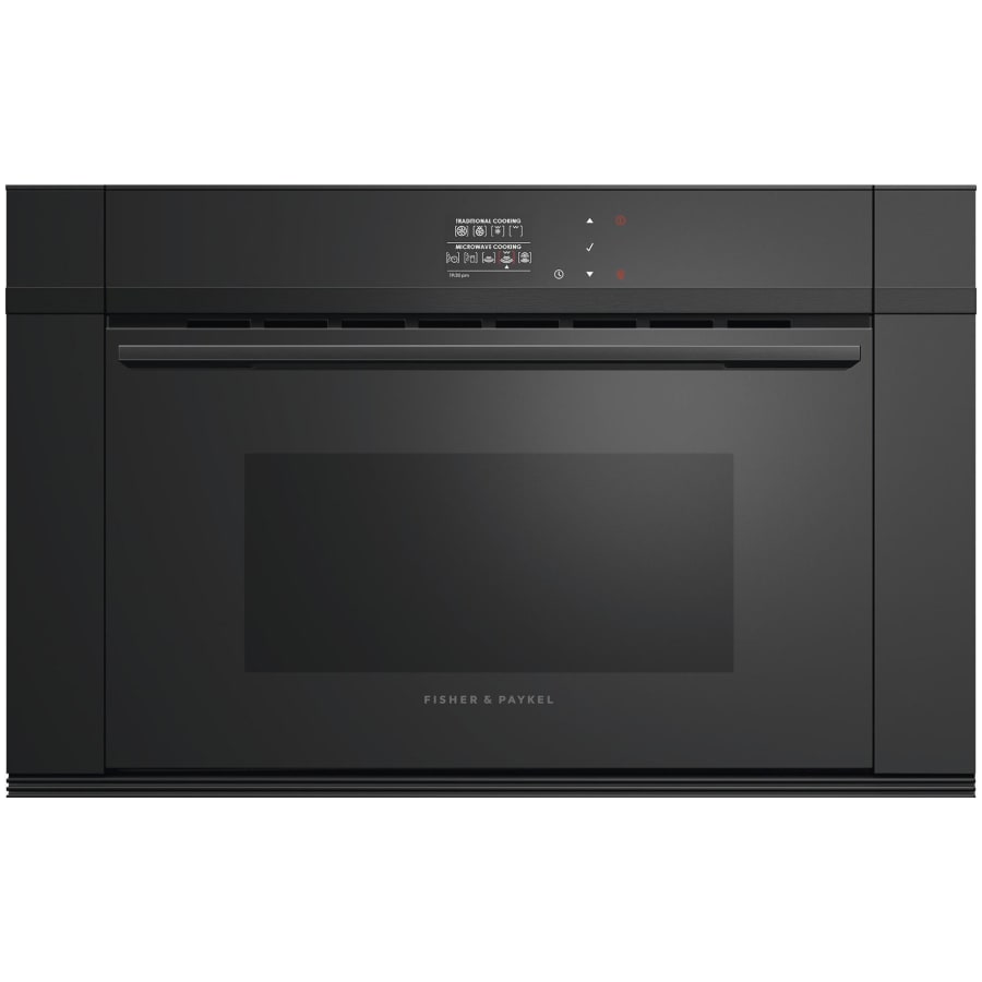 Fisher & Paykel 24" Series 9 Minimal Compact Convection Speed Oven, Black Glass – OM24NDBB1