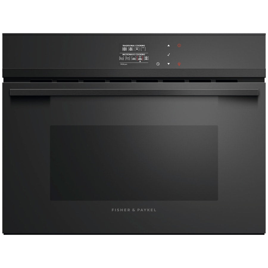 Fisher & Paykel 24" Series 9 Minimal Compact Convection Speed Oven, Black Glass – OM24NDBB1
