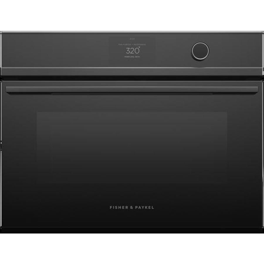 Fisher & Paykel 24" Series 9 Minimal Compact Convection Speed Oven, Black Glass – OM24NDTDB1