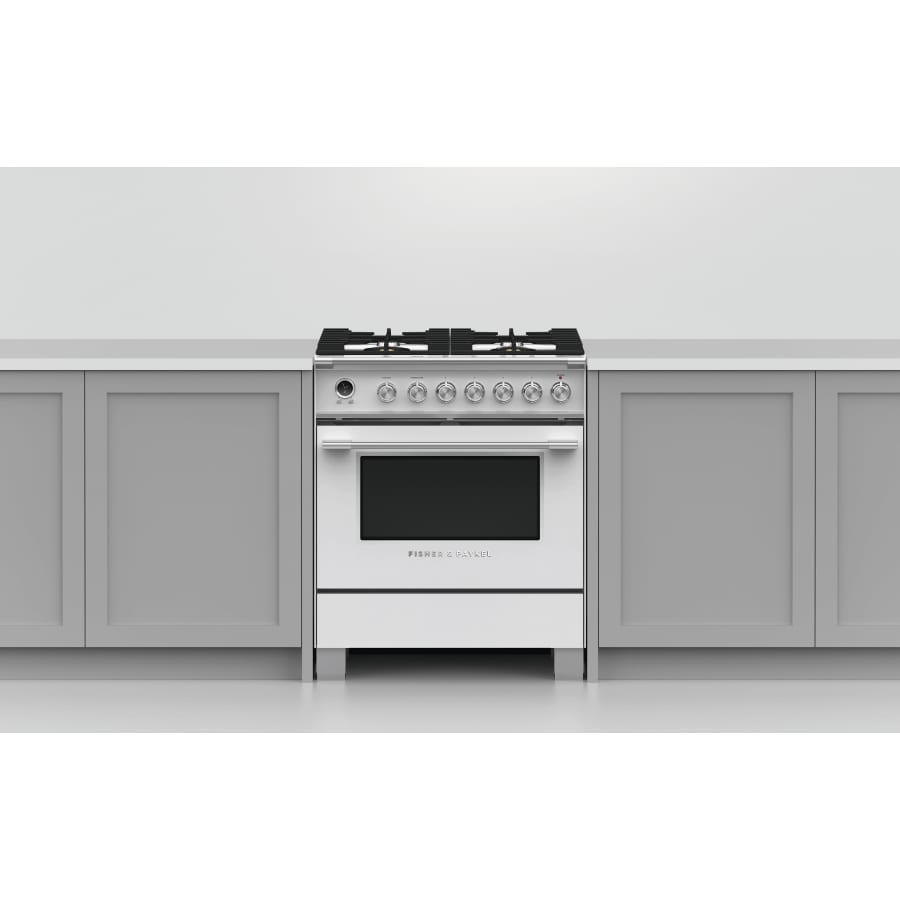 Fisher & Paykel 30" Series 9 Classic Dual Fuel Range, 4 Burner – OR30SCG6*