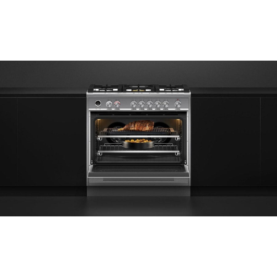 Fisher & Paykel 36" Series 9 Contemporary Dual Fuel Range, 5 Burner – OR36SDG6X1