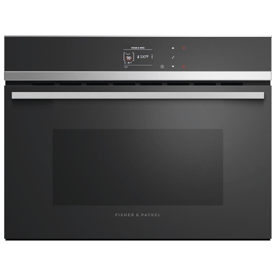 Fisher & Paykel 24" Series 9 Contemporary Compact Combi-Steam Oven, Black Glass and Stainless Steel – OS24NDB1