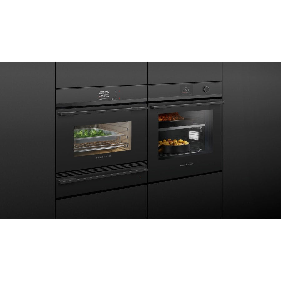 Fisher & Paykel 24" Series 9 Minimal Compact Combi-Steam Oven, Black Glass – OS24NDBB1