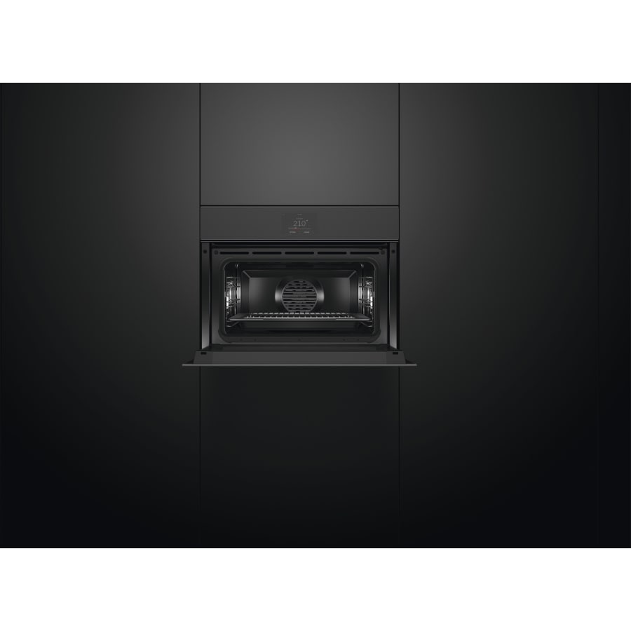 Fisher & Paykel 24" Series 9 Minimal Handleless Compact Combi-Steam Oven, Black Glass – OS24NMTNB1