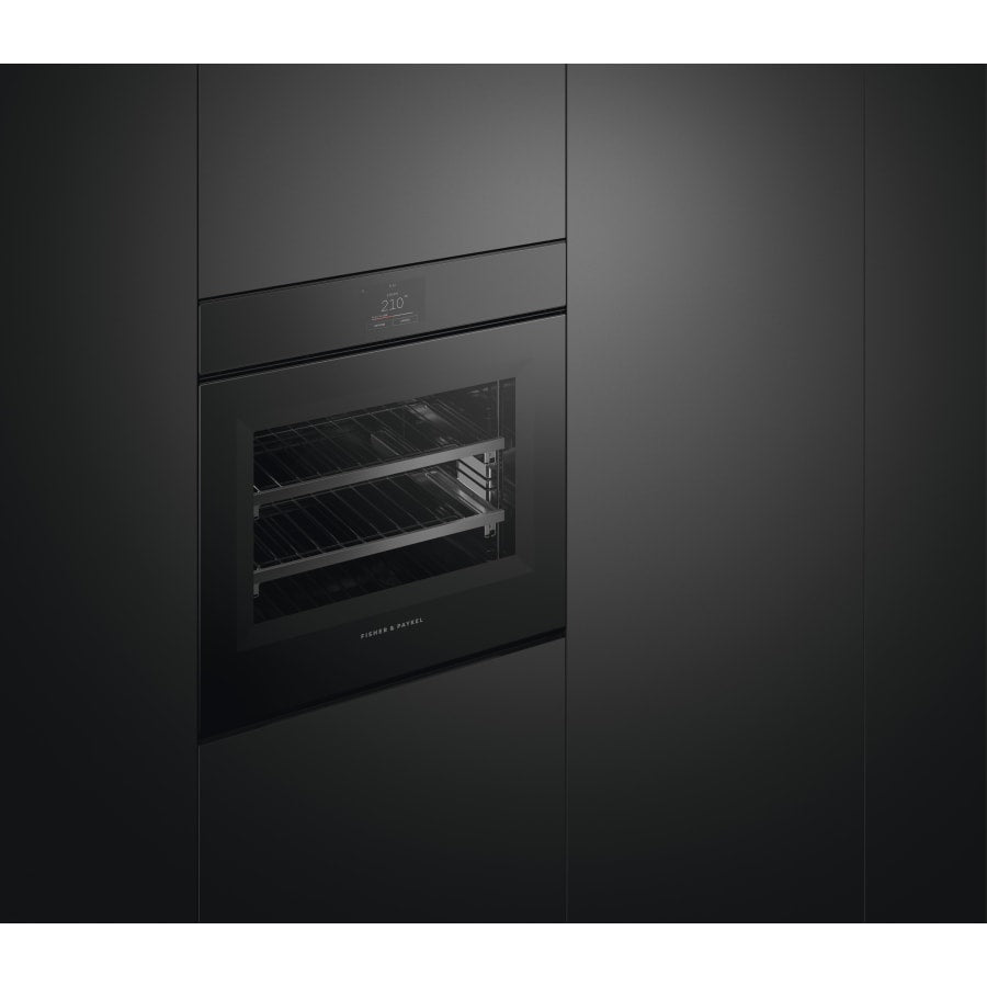 Fisher & Paykel 24" Series 11 Minimal Handleless Combi-Steam Oven, Black Glass – OS24SMTNB1