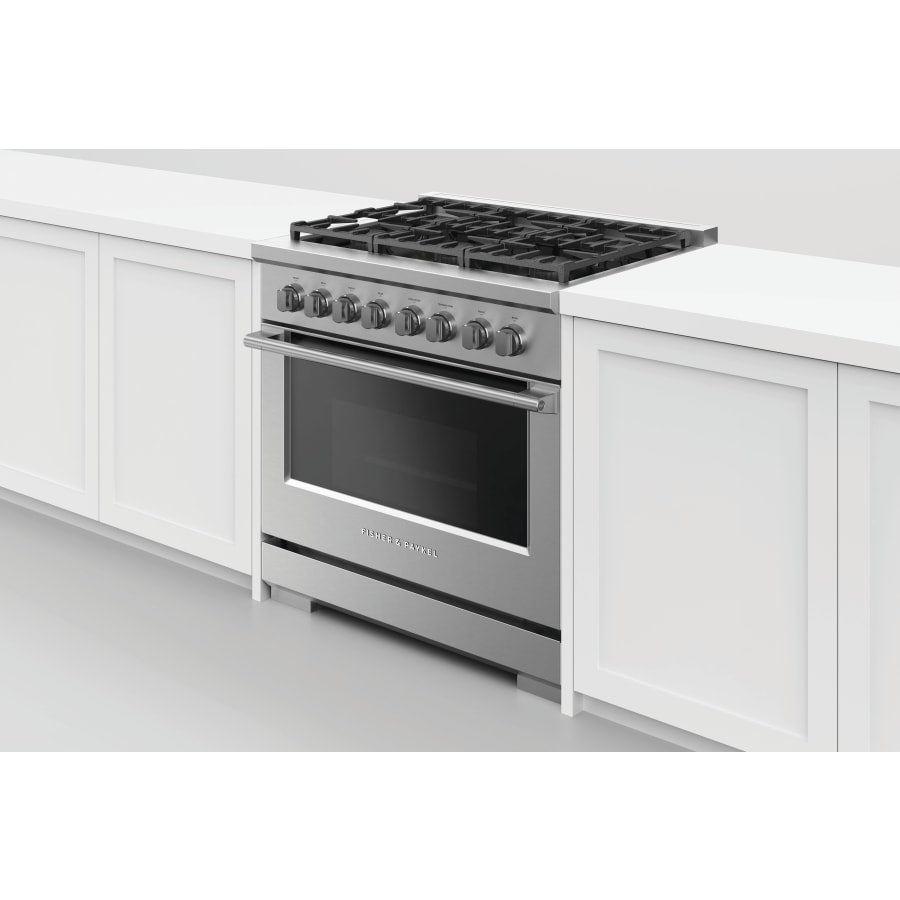Fisher & Paykel 36" Series 7 Professional Gas Range, 6 Burner – RGV3-366-N