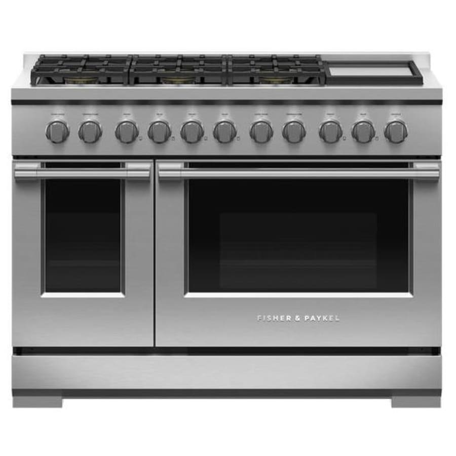 Fisher & Paykel 48" Series 7 Professional Gas Range, 6 Burner with Griddle – RGV3-486GD-N