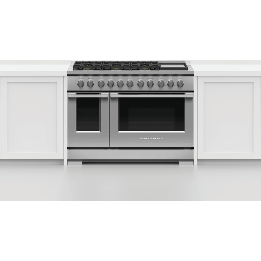 Fisher & Paykel 48" Series 7 Professional Gas Range, 6 Burner with Griddle – RGV3-486GD-N
