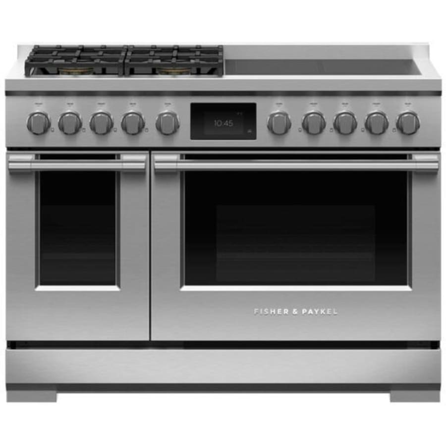 Fisher & Paykel 48" Series 11 Professional Dual Fuel Range, 4 Burner + 4 Induction Zones – RHV3-484-N
