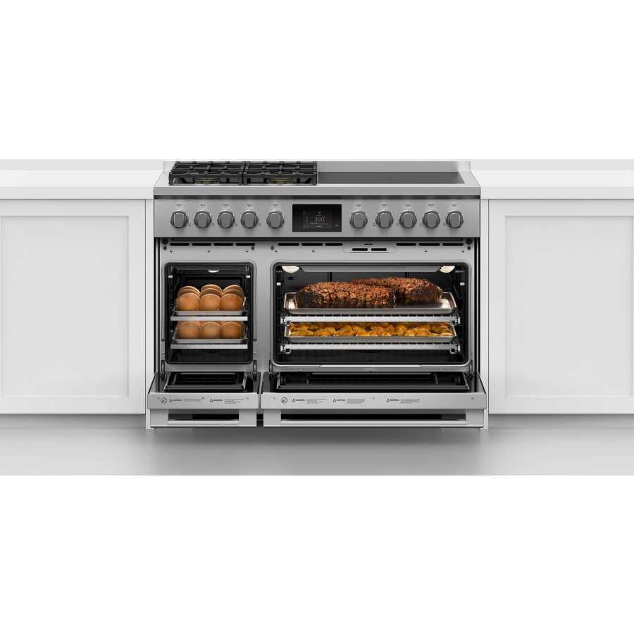 Fisher & Paykel 48" Series 11 Professional Dual Fuel Range, 4 Burner + 4 Induction Zones – RHV3-484-N