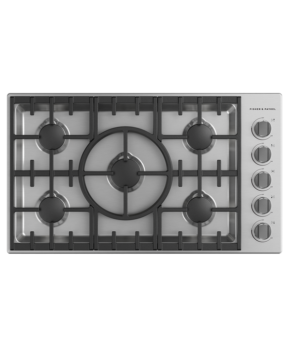 Fisher & Paykel 36" Series 7 Professional 5-Burner Gas Cooktop, Natural Gas, Stainless Steel – CDV3-365-N
