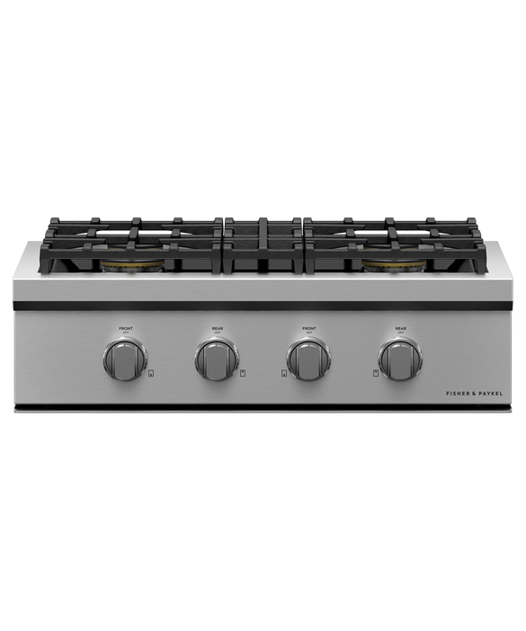 Fisher & Paykel 30" Series 9 4‑Burner Gas Rangetop, Natural Gas – CPV3‑304‑N