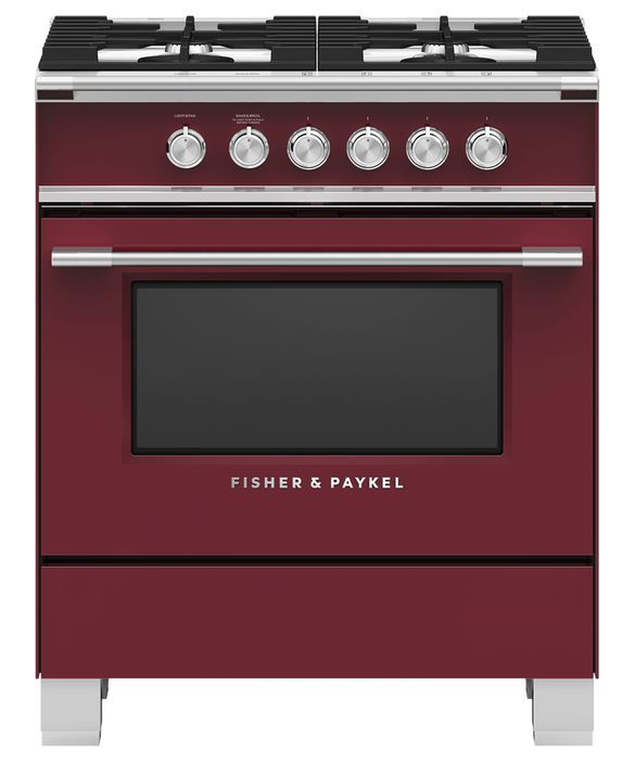 Fisher & Paykel 30" Series 7 Classic Gas Range, 4 Burner – OR30SCG4*