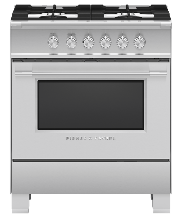 Fisher & Paykel 30" Series 7 Classic Gas Range, 4 Burner – OR30SCG4*