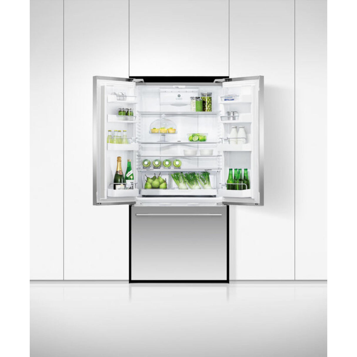 Fisher & Paykel 17 cu ft Series 7 French Door Refrigerator Freezer, Ice & Water - RF170ADUSX4 N