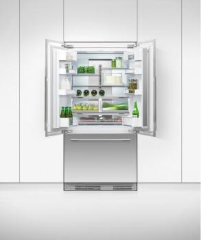Fisher & Paykel 36" Series 7 Integrated French Door Refrigerator Freezer, Ice & Water - RS36A72U1 N