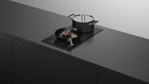 Fisher & Paykel 12" Series 7 2‑Zone Induction Cooktop with SmartZone, Black Glass – CI122ZDTB5