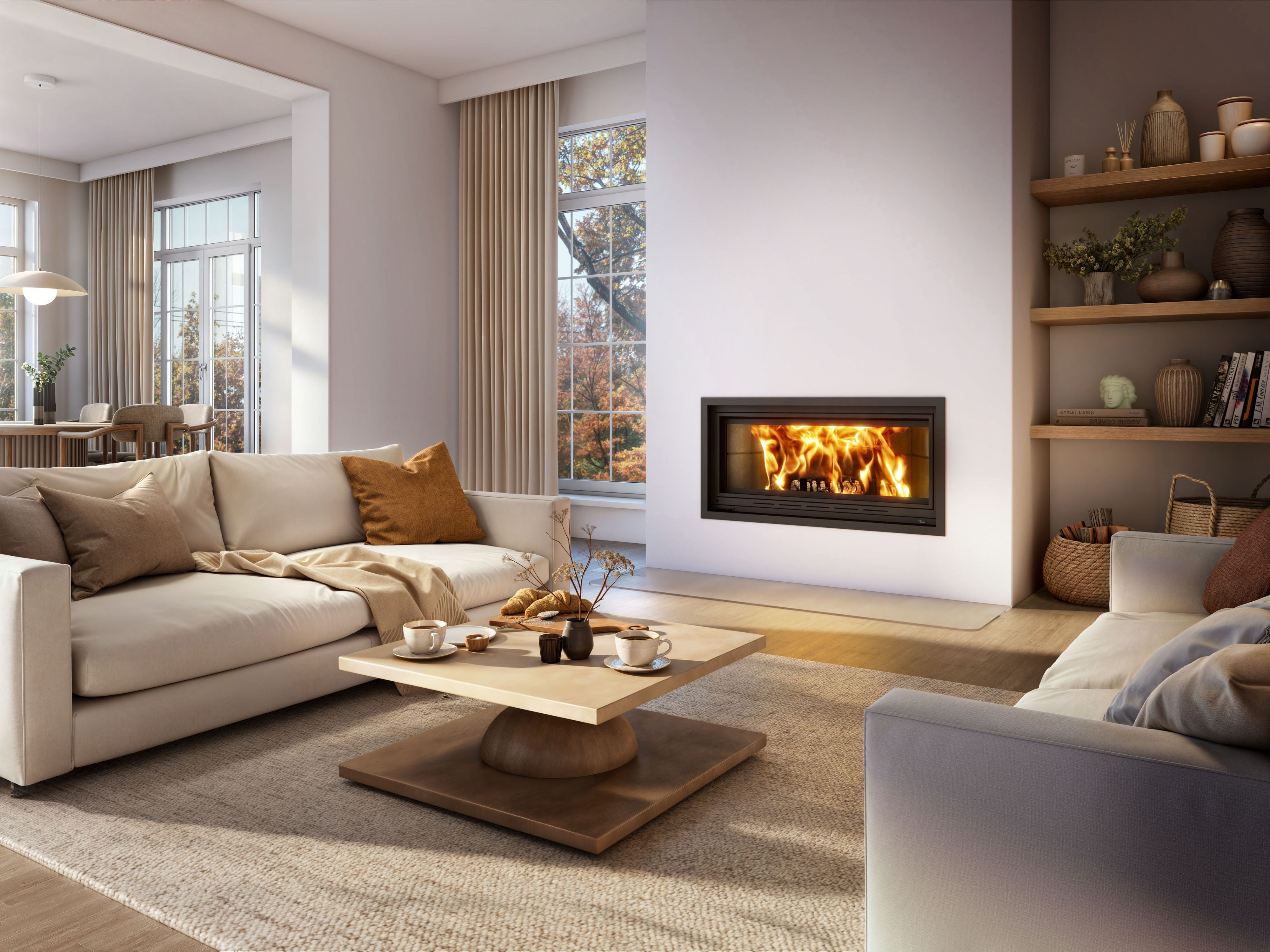 Valcourt St. Laurent Decorative Linear Wood Fireplace - FP16D