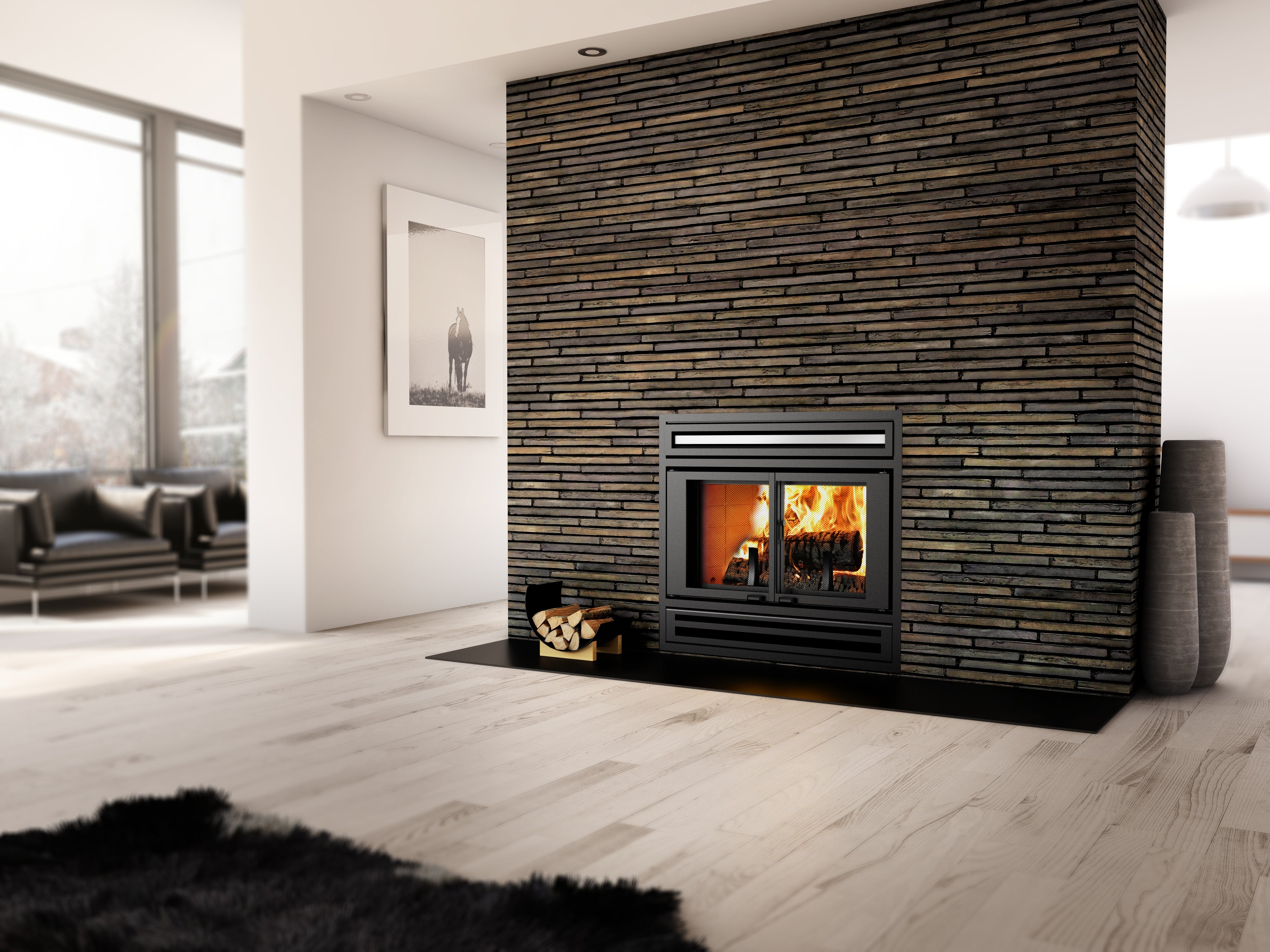 Valcourt Manoir Decorative Wood Fireplace - FP1LM
