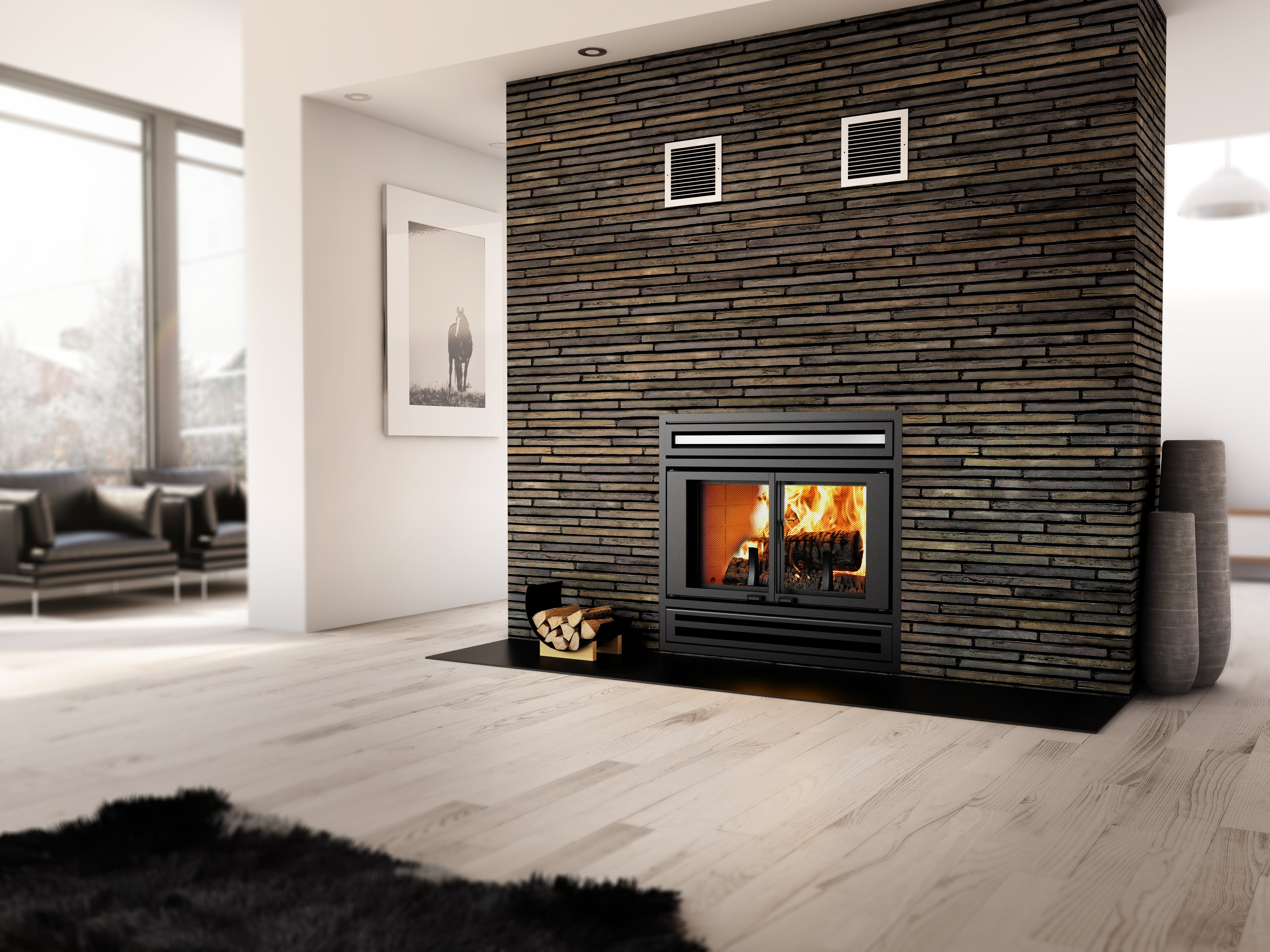 Valcourt Manoir Decorative Wood Fireplace - FP1LM