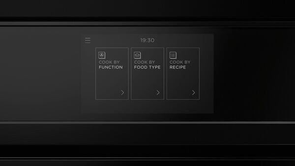 Fisher & Paykel 24" Series 9 Minimal Handleless Self-Cleaning Oven, Black Glass – OB24SMPTNB1