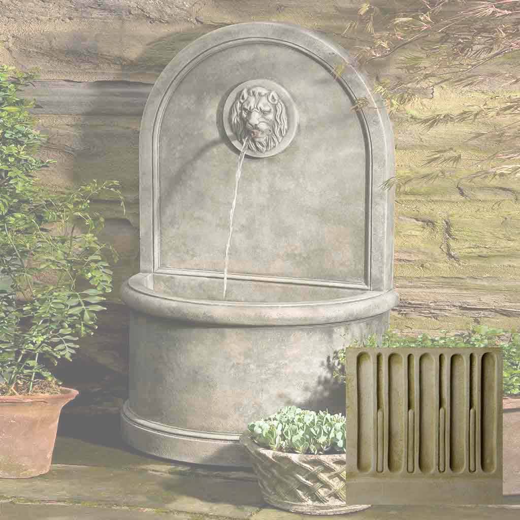 Campania Lion Wall Fountain - FT-165