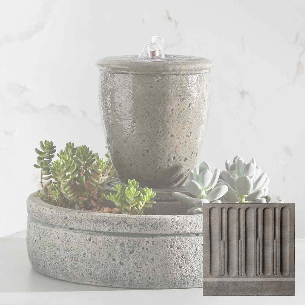 Campania M-Series Textured Spa Fountain with Planter - FT-178