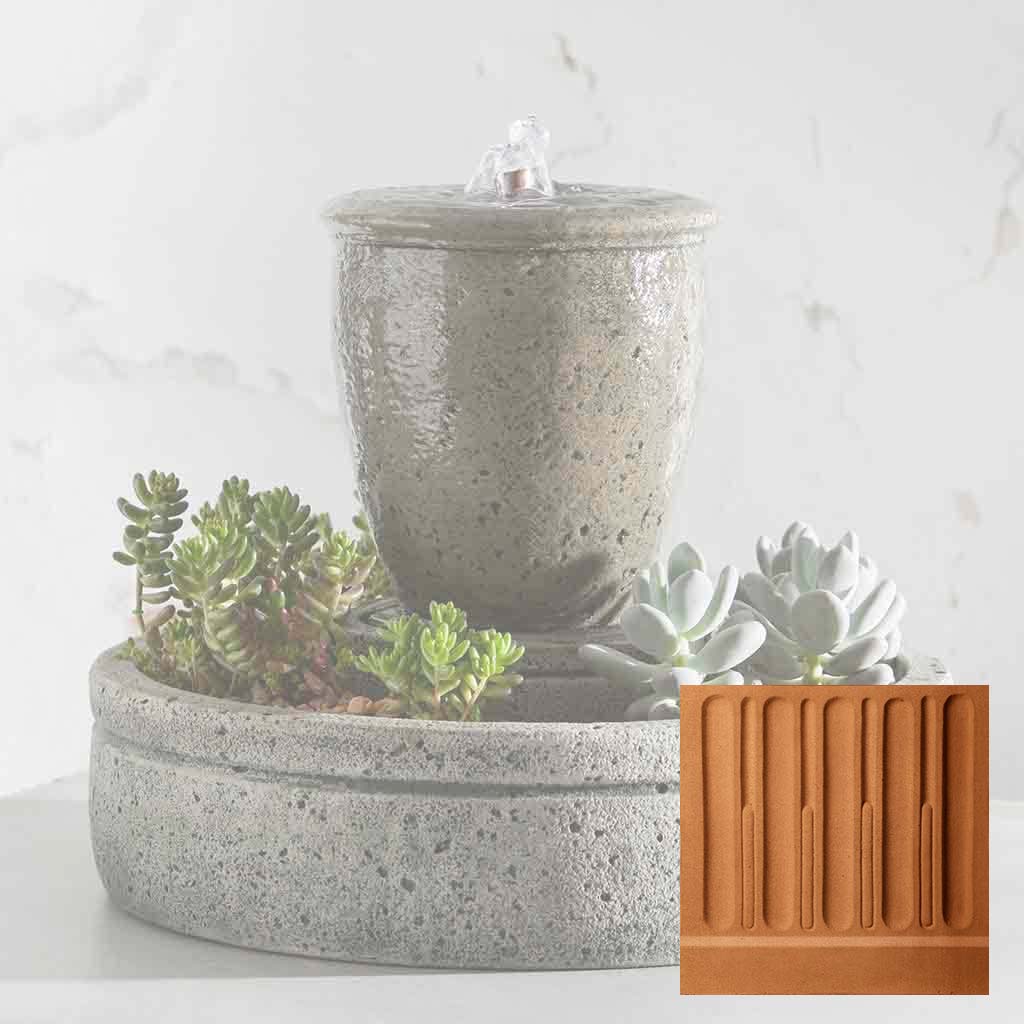 Campania M-Series Textured Spa Fountain with Planter - FT-178