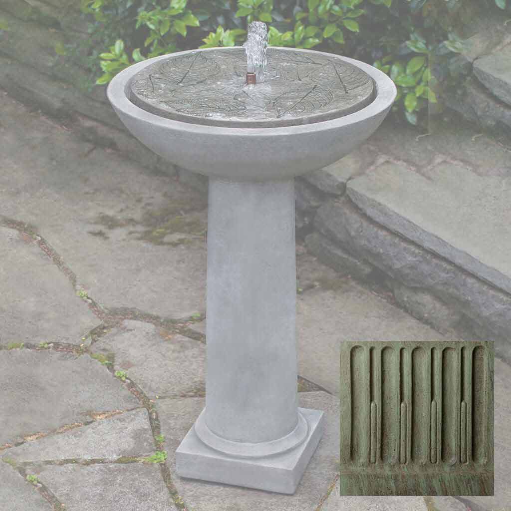 Campania Hydrangea Leaves Birdbath Fountain - FT-248