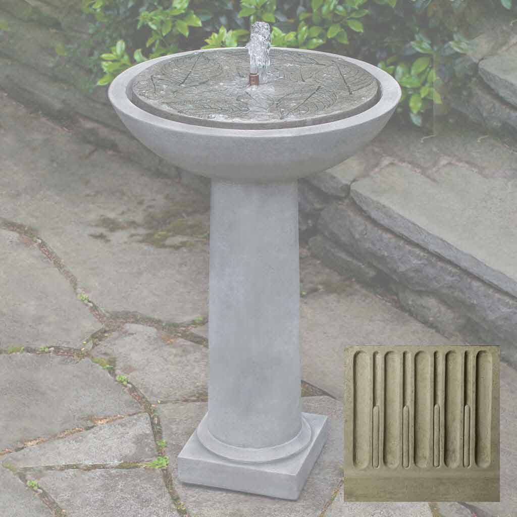 Campania Hydrangea Leaves Birdbath Fountain - FT-248