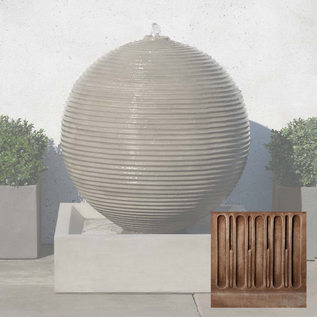 Campania Ribbed Sphere Fountain - GFRCFT-1114