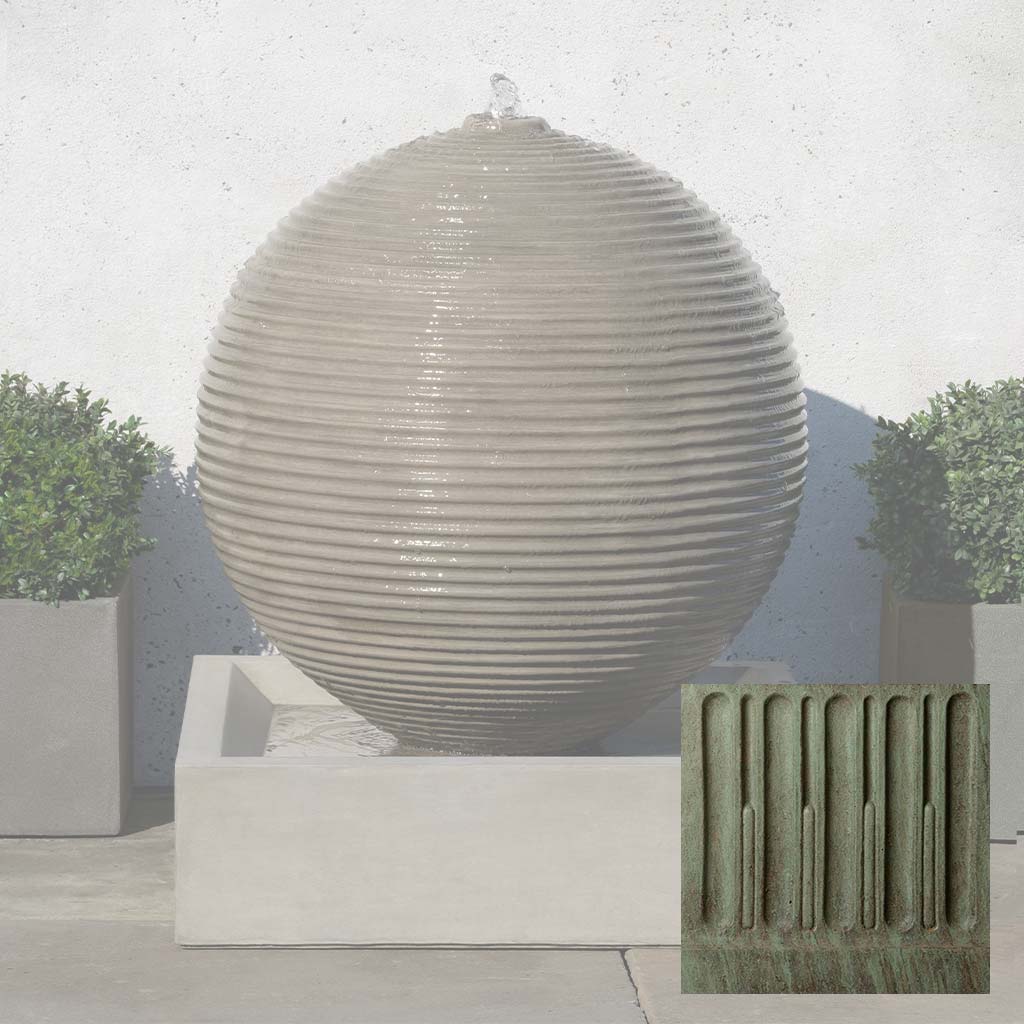 Campania Ribbed Sphere Fountain - GFRCFT-1114