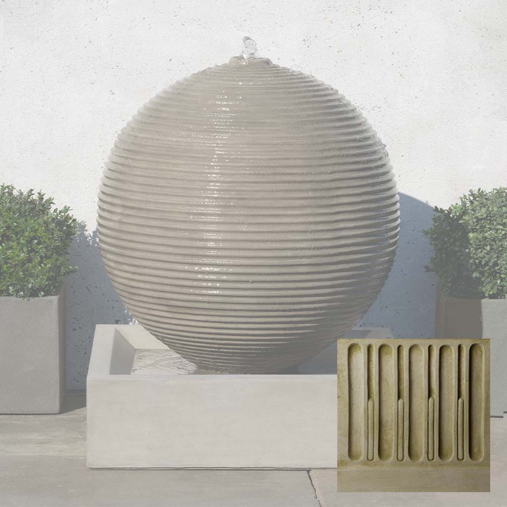 Campania Ribbed Sphere Fountain - GFRCFT-1114