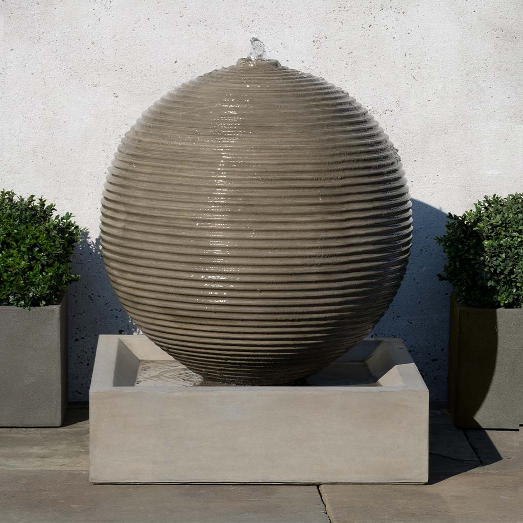 Campania Ribbed Sphere Fountain - GFRCFT-1114