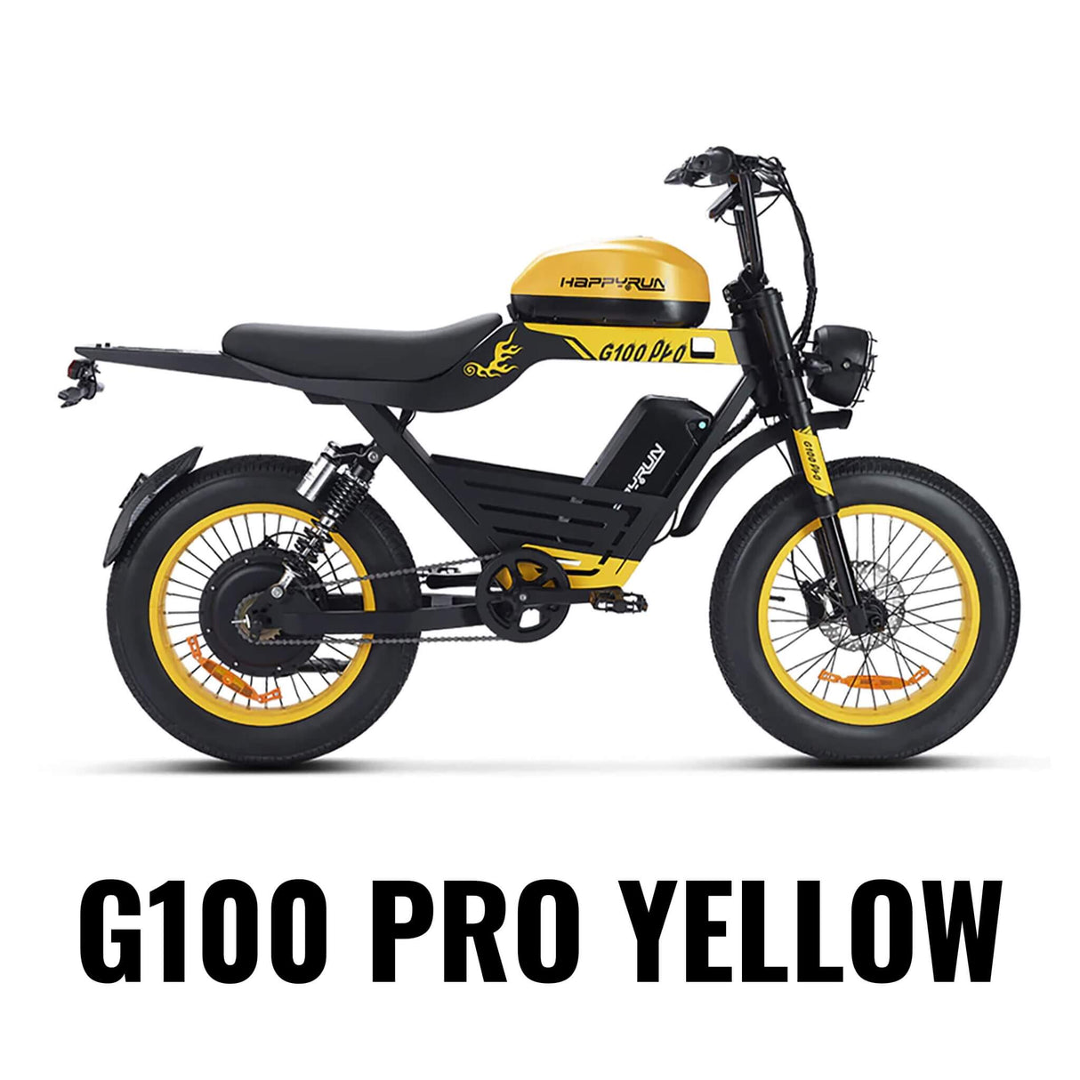 HappyRun G100 (G100 Pro) Long Distance Electric Fat Tire Bike Motorcycle (SAK95715)