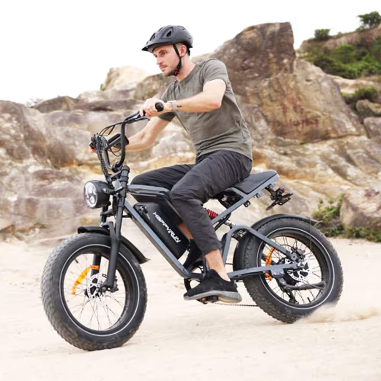 HappyRun Tank G60 Electric Off-Road Fat Tire Moped Bike (SAK48732)