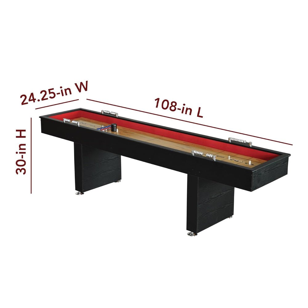 Hathaway Avenger Shuffleboard With Padded Gutters, Leg Levelers, 8 Pucks And Wax, 9FT (91524637)