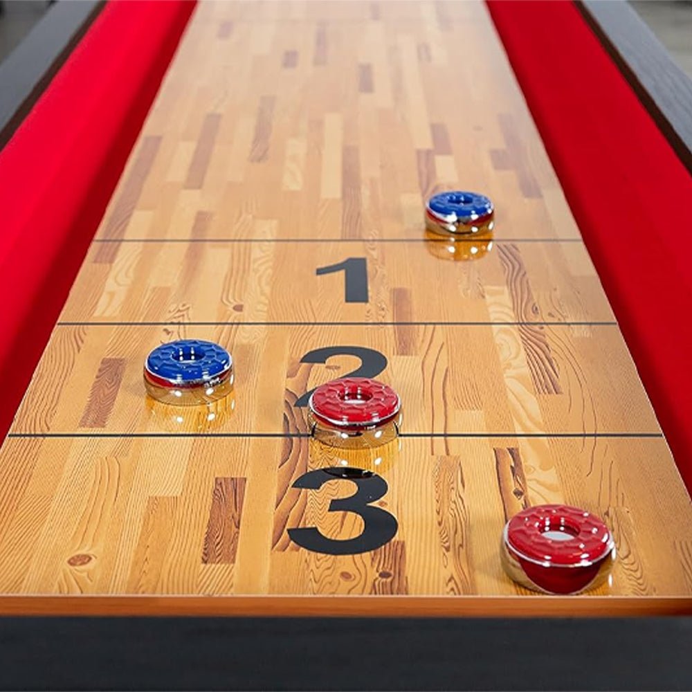 Hathaway Avenger Shuffleboard With Padded Gutters, Leg Levelers, 8 Pucks And Wax, 9FT (91524637)