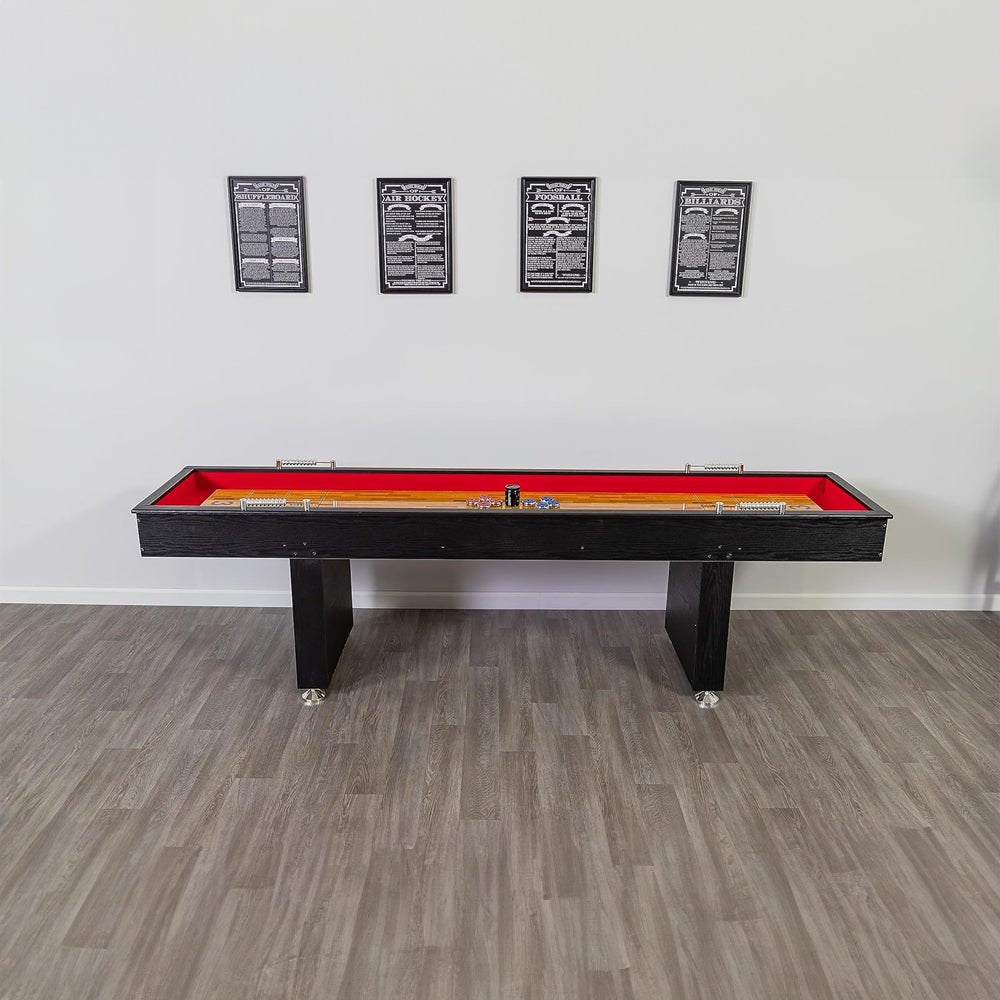 Hathaway Avenger Shuffleboard With Padded Gutters, Leg Levelers, 8 Pucks And Wax, 9FT (91524637)