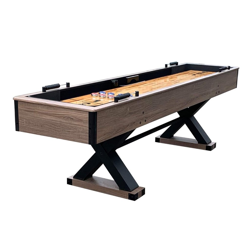 Hathaway Excalibur Rustic Shuffleboard Table With Leg Levelers, 9FT (96847512)