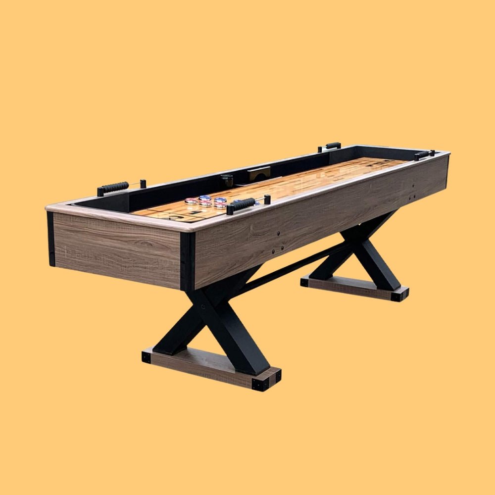 Hathaway Excalibur Rustic Shuffleboard Table With Leg Levelers, 9FT (96847512)