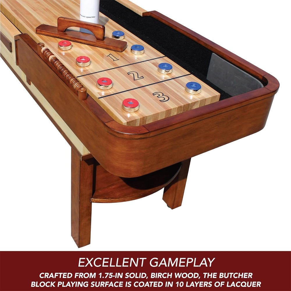 Hathaway Merlot Walnut Shuffleboard Table With Accessories, 12FT (94615283)