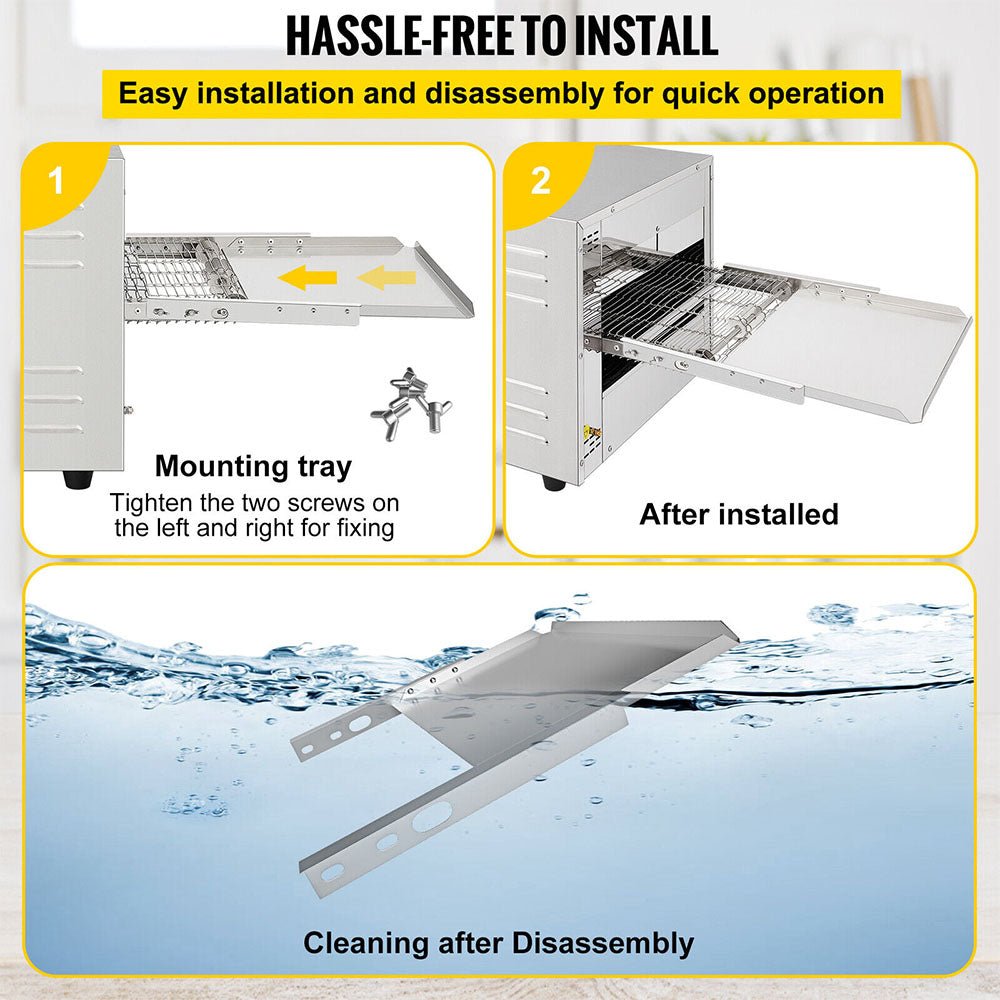 Heavy Duty Commercial Electric Portable Countertop Conveyor Pizza Oven, 14" (96124035)