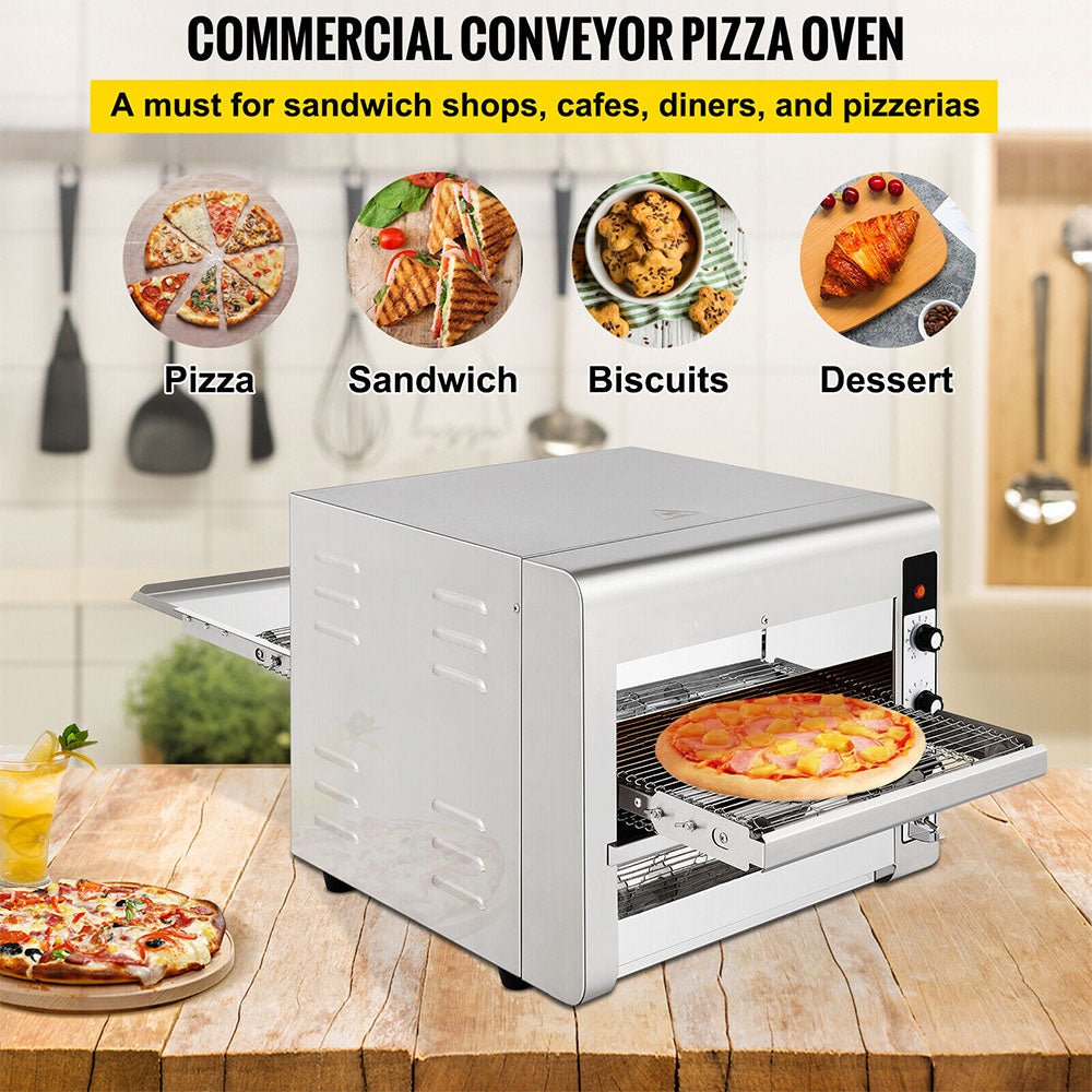 Heavy Duty Commercial Electric Portable Countertop Conveyor Pizza Oven, 14" (96124035)