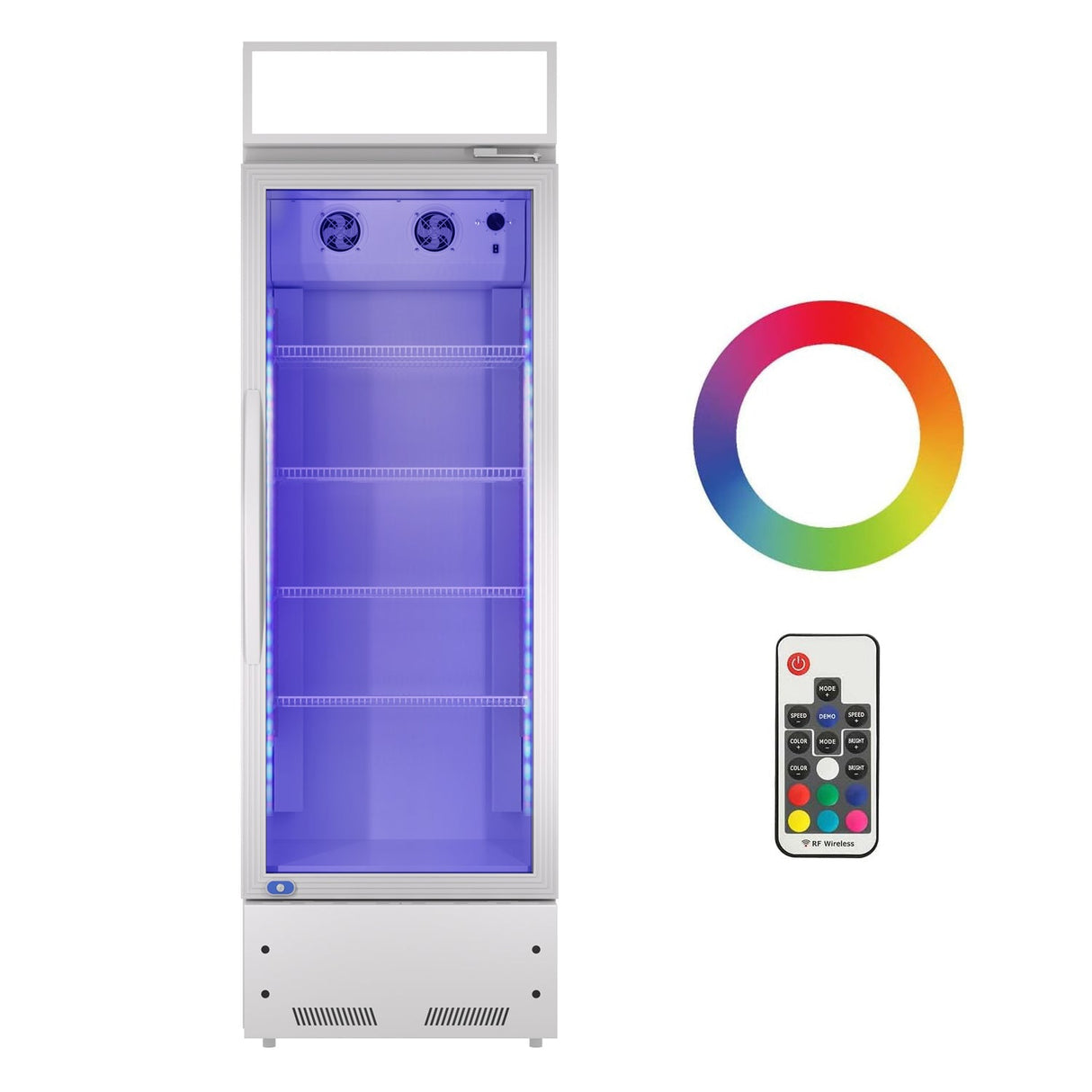 Heavy Duty Industrial Glass Door Beverage Merchandiser Refrigerator Cooler, 11 Cu.Ft (96804571)
