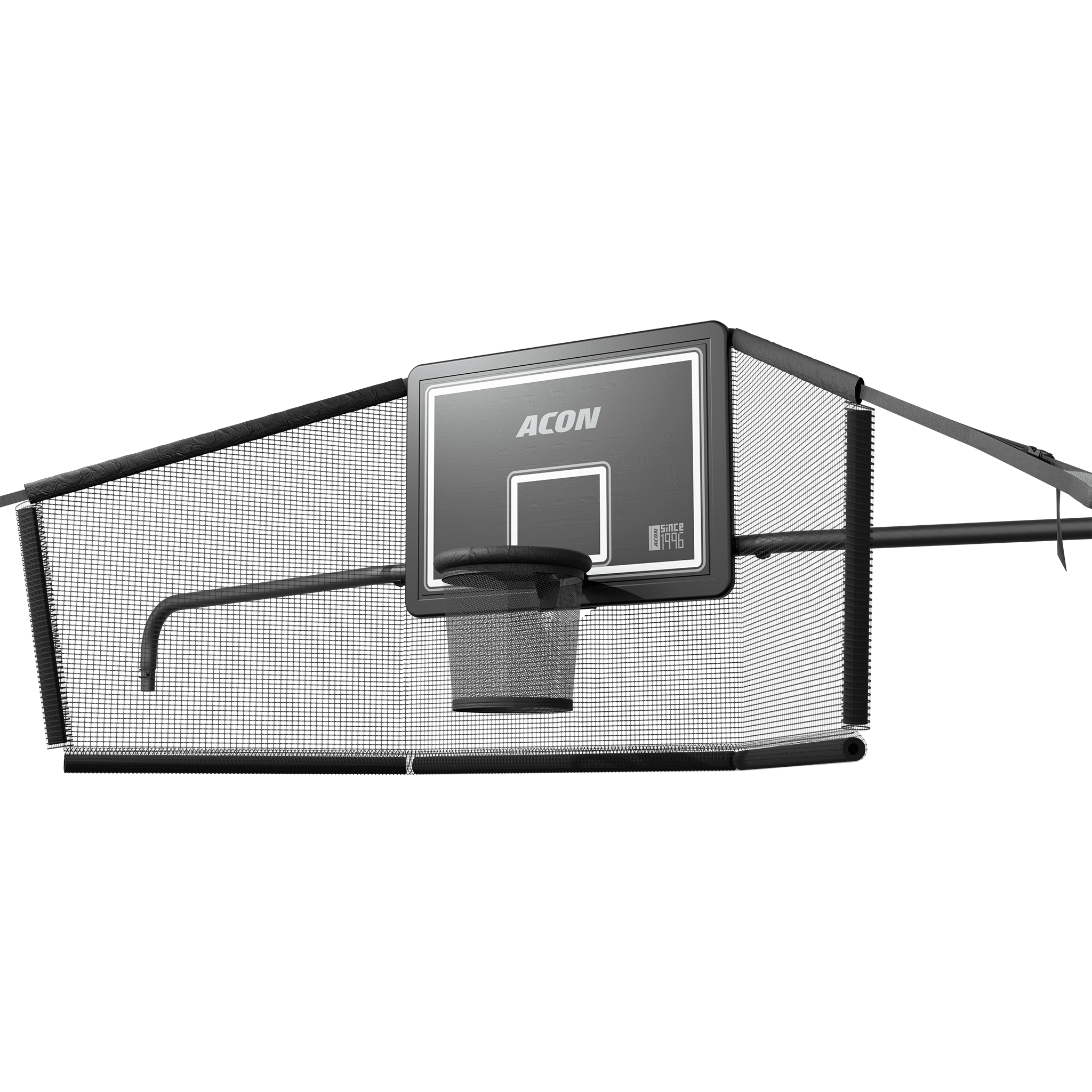 ACON X Basketball Hoop with Back Net for 17ft Rectangular Trampoline
