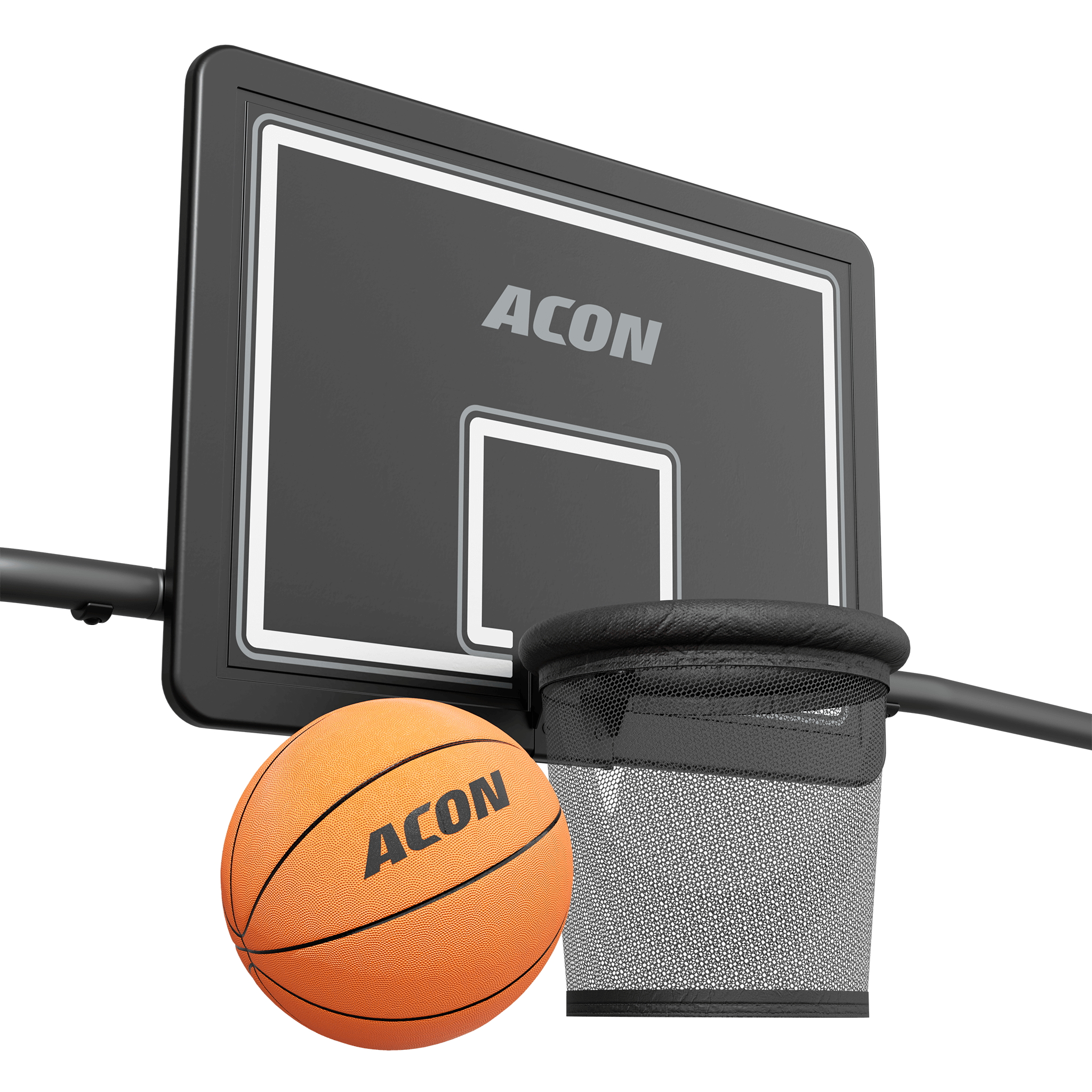 ACON X Basketball Hoop with Back Net for 17ft Rectangular Trampoline