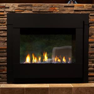 Majestic Twilight 36" Modern Indoor/Outdoor See-Through Gas Fireplace