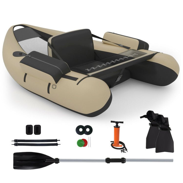 Inflatable Fishing Float Tube Boat With Pump & Fish Measure Ruler, 4.5FT (98736425)